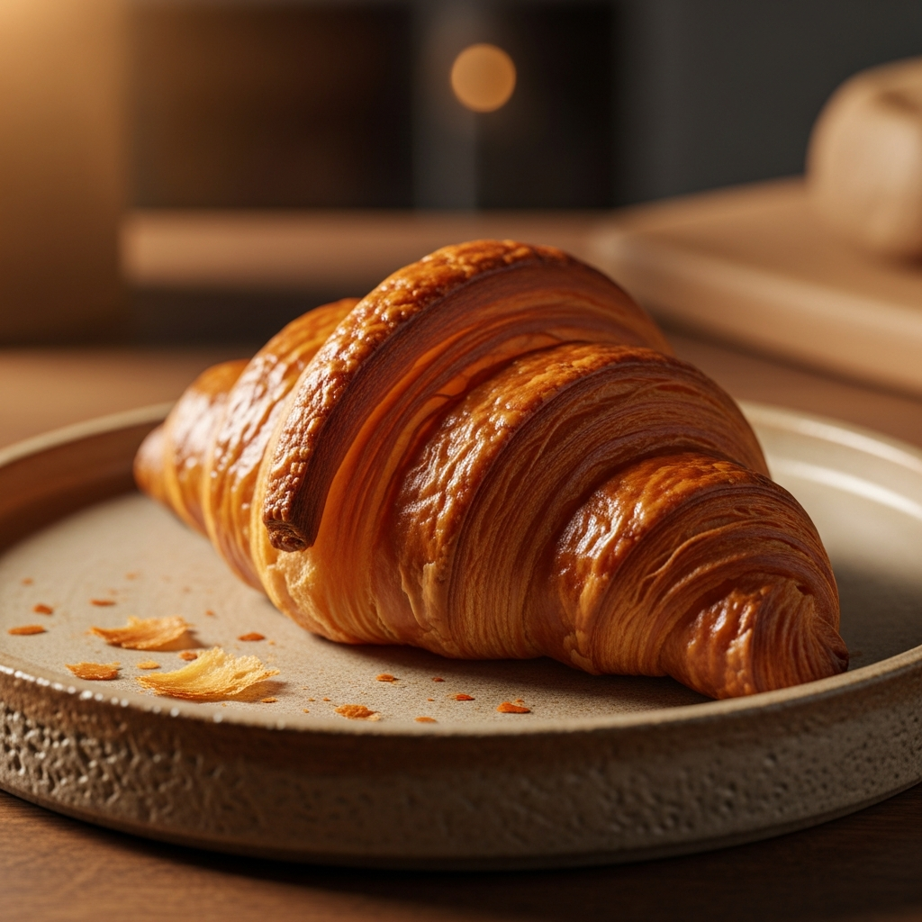 Artisan pastry on a ceramic plate